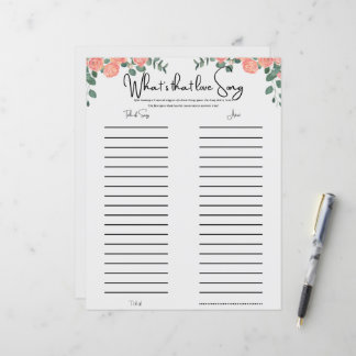 Floral amusant jeu de Fête des mariées musicale