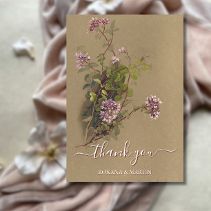 Floral Aquarelle Carte de remerciements d'art clas