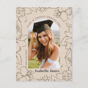 Floral Arch Tan Photo Faire-part