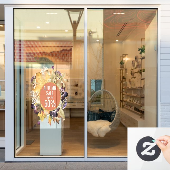 Floral Automne magasin vente panneau clous de fenê (Vitrine du magasin)