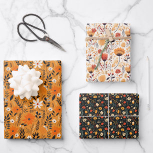 Floral Automne Motif Envelopper les feuilles de pa