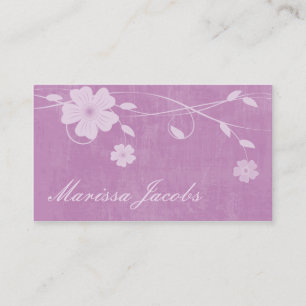 Floral avec le carte de visite grunge de rose