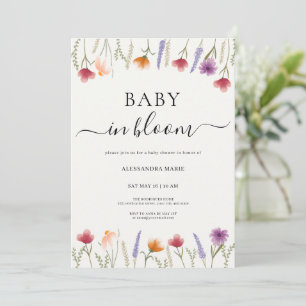 Floral Baby in Bloom Baby shower Invitation