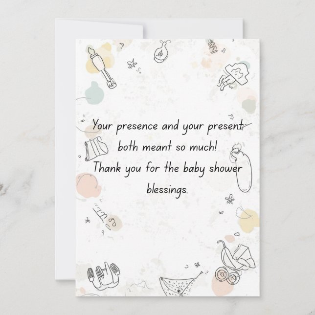 Floral Baby Shower Invitation – Elegant Mommy  (Devant)