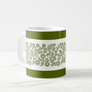 Floral Band, Mug de café vert
