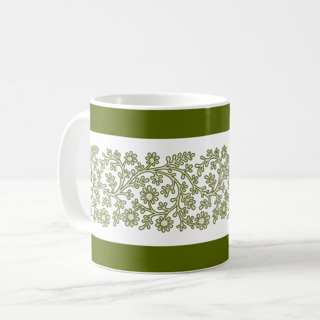 Floral Band, Mug de café vert (Devant gauche)