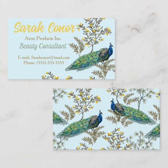 Floral Beauty Consultant Carte de visite (Devant / Derrière)