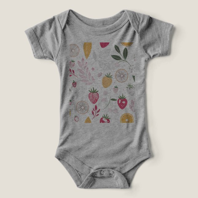 "Floral Bella+Canvas Infant Tri-Blend One Piece" (Design Recto)