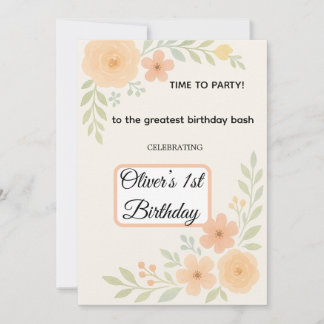 Floral Birthday Invitation 