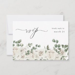 Floral blanc et Eucalyptus avec Repas RSVP