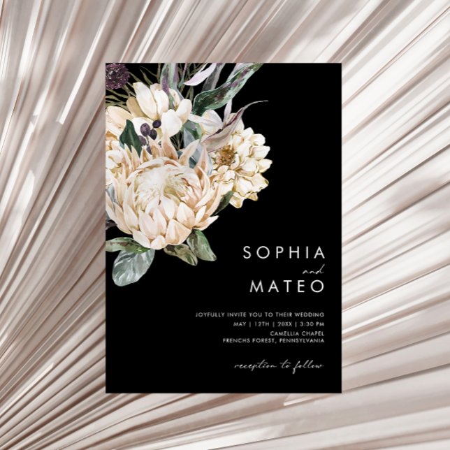 Floral blanc | Faire-part de mariage Décontracté n (Créateur téléchargé)