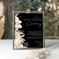 Floral blanc | Poster de la cérémonie de débranche