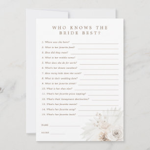 Floral Blanc Qui Connaît La Mariée Meilleure Carte