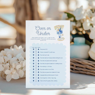 Floral bleu au-dessus ou en dessous du jeu nuptial