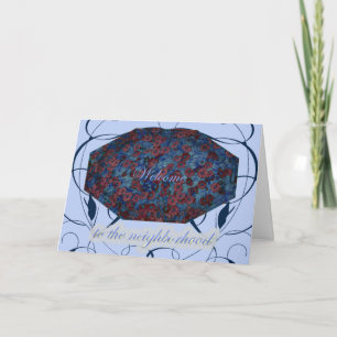 Floral bleu Bienvenue sur la carte de quartier