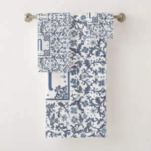 Floral bleu de denim personnalisé