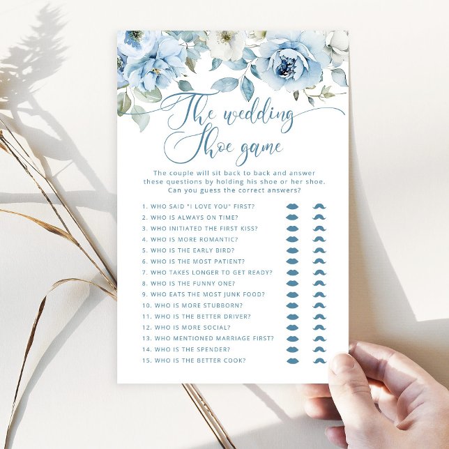 Floral bleu Dusty Le jeu de chaussures mariage (Créateur téléchargé)