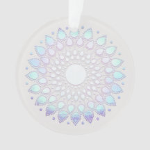 Floral bleu moderne Lotus Mandala