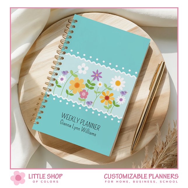 Floral bleu personnalisable (Créateur téléchargé)