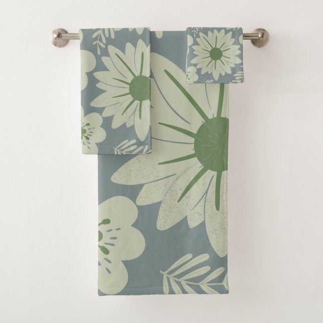Floral bleu Vintage rétros (En situation)