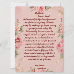 Floral Bliss 💖 carte ✨ Saint Valentin