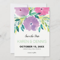 Floral Blossom Enregistrer la date Invitation
