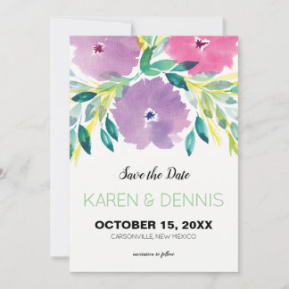 Floral Blossom Enregistrer la date Invitation