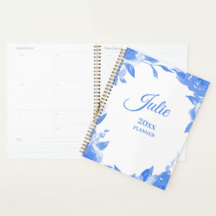 Floral Blue Planner