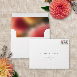 Floral Blur Moderne Mariage d'Été d'Automne A2 RÉP