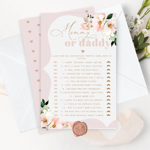 Floral blush Devinez qui a dit It maman ou papa je