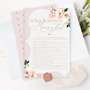 Floral blush Qui connaît maman meilleur jeu de bab