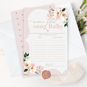 Floral blush rose Nom de la chanson jeu de baby sh