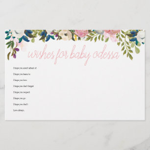 Floral Boho Chic Baby shower Game Wives for Baby