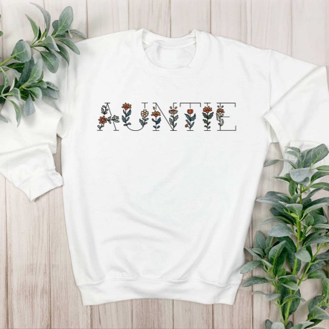 Floral Boho Minimal Tante Sweatshirt (Créateur téléchargé)