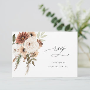 Floral Boho neutre rustique w Repas RSVP S2