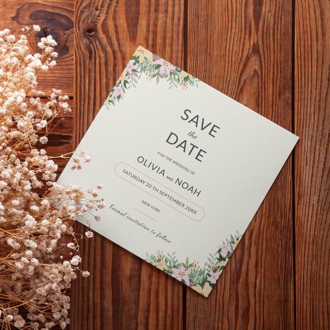 Floral boho wedding save the date (Créateur téléchargé)