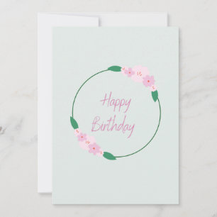 Floral Bonne carte d'anniversaire