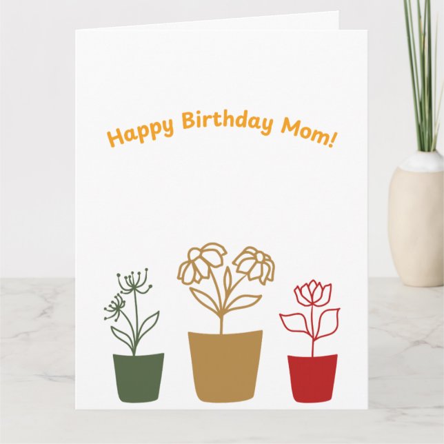 Floral Bonne carte mère d'anniversaire (Devant)