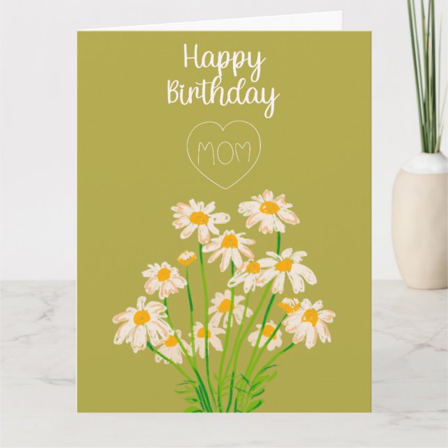 Floral Bonne carte mère d'anniversaire (Devant)