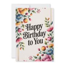 Floral Bonne fête d'anniversaire