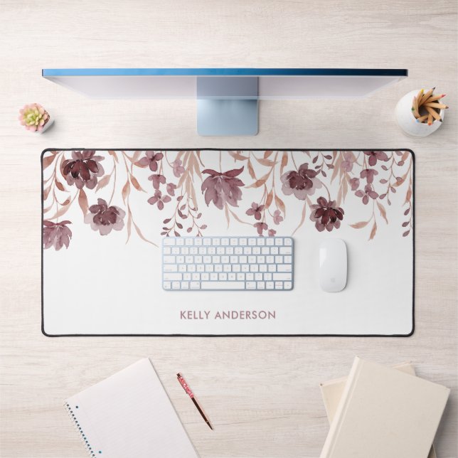 Floral Botanique Feuillage Tendance Monogrammé (Bureau 1)