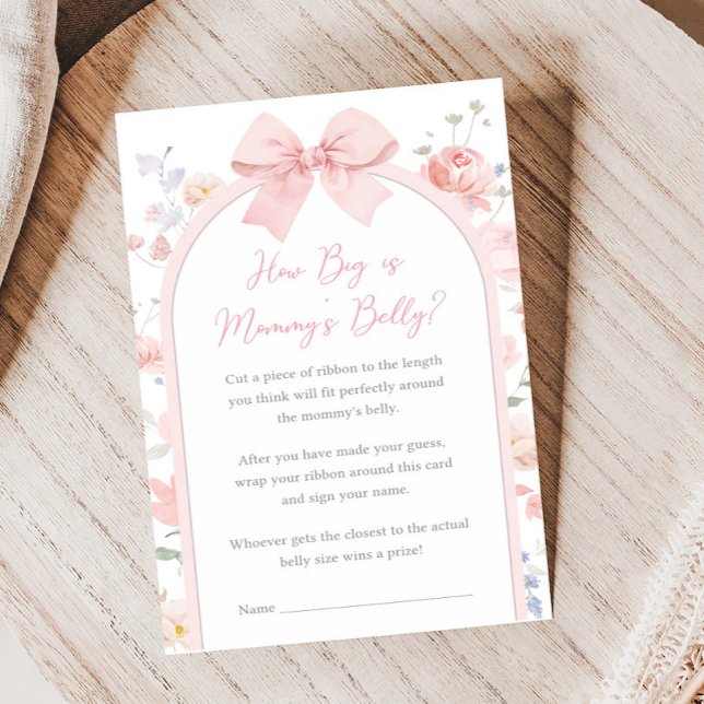 Floral Bow Baby in Bloom Shower How Big Is Game (Créateur téléchargé)