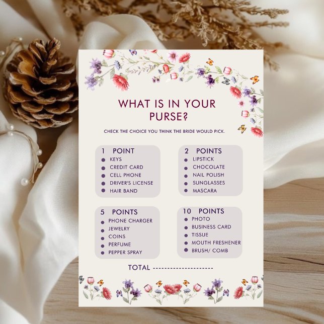 Floral Bridal Shower Purse Game New Chapter Theme (Créateur téléchargé)