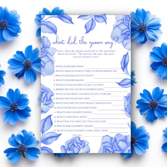 Floral Bridal shower What did the groom say  (Créateur téléchargé)