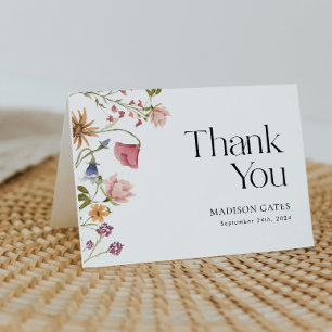 Floral carte de remerciements