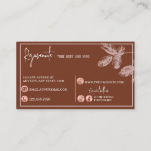 Floral   Carte de visite en terre cuite