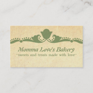 Floral Carte de visite, Vert