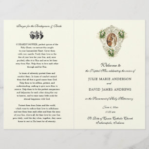Floral catholique Programme de mariage de masse la