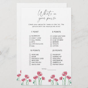 Floral ce qu'il y a dans votre sac à main