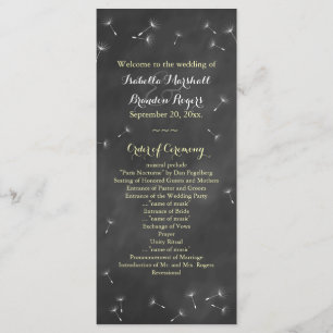 Floral Chalkboard Wedboard Programme de mariage (j